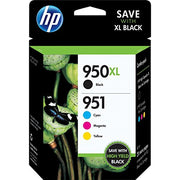 HP 950XL Black/951 Tri-Color Inkjet Cartridge Four Pack (C2P01FN#140)