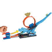 Mattel HKX42 Hot Wheels City T-Rex Chomp-Down Track Set with a Huge Loop & 1:64 Scale Toy Car