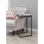 Mainstays MS6128009816857 C-Shape Metal End Table, Espresso/Black