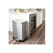 QualiaZero QZ10032 20 gal Stainless Steel Step On Kitchen Trash Can