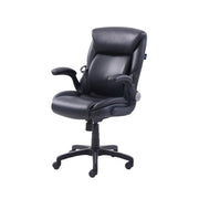 Serta 49987 Air Lumbar Bonded Leather Manager Office Chair, Black